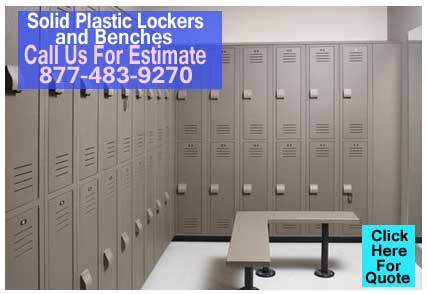 Solid Plastic Lockers and Benches