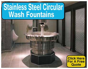 Commercial Stainless Steel Circular Restroom Wash Fountains For Sale Manufacturer Direct Discount Pricing Saves You Money