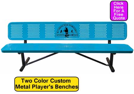 Custom Two Color Custom Metal-Players Benches