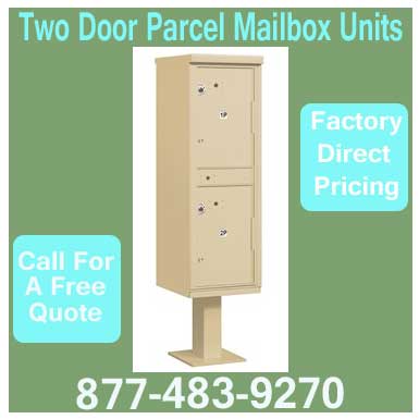 Discount UPS Approved Two Door Parcel Mailboxes For Sale Direct From The Manufacturer
