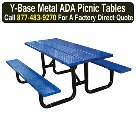 Metal ADA Compliant Commercial Outdoor Picnic Tables For Sale Direct From The Manufacturer Saves You Money Today!