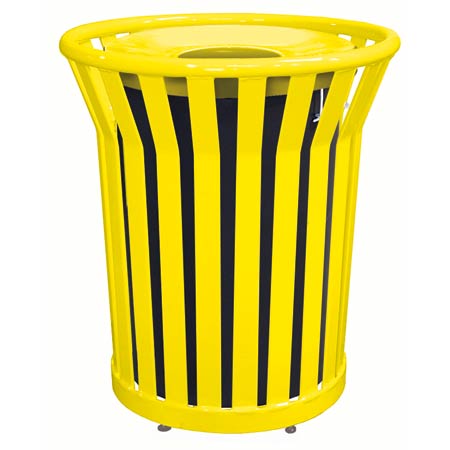 Outdoor Metal Trash Receptacle