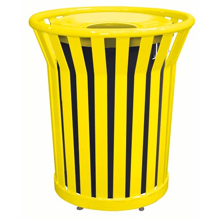 Outdoor Metal Trash Receptacle