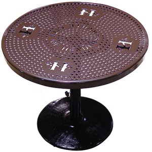 Wholesale Custom Round Perforated Pedestal Picnic Table For Sale Manufacturer Direct Guarantees Lowest Price