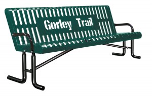 Wholesale Personalized Metal Park Benches For Sale Customized With Your Words Or Logo - Made In America